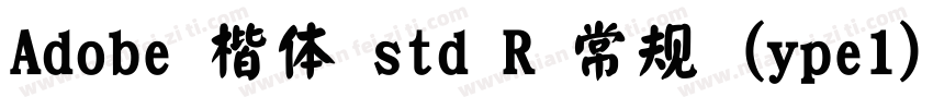 Adobe 楷体 std R 常规 (ype1)(日语)字体转换